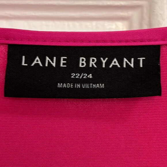 Lane Bryant Satin Smocked Shoulder Blouse - Picture 5 of 6